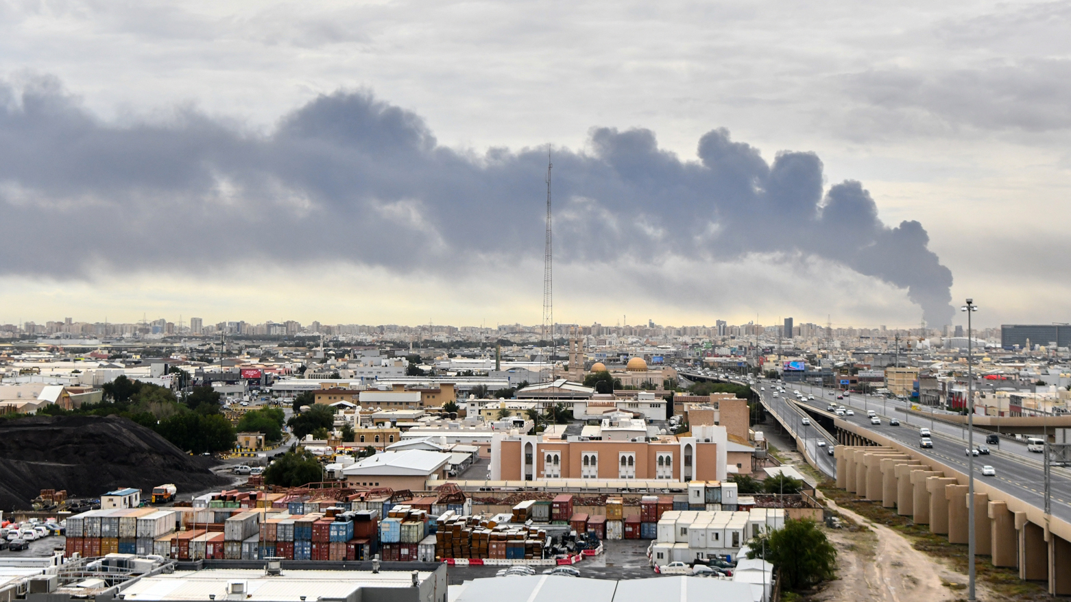Damage caused by the Iranian strike on the Kuwaiti power station