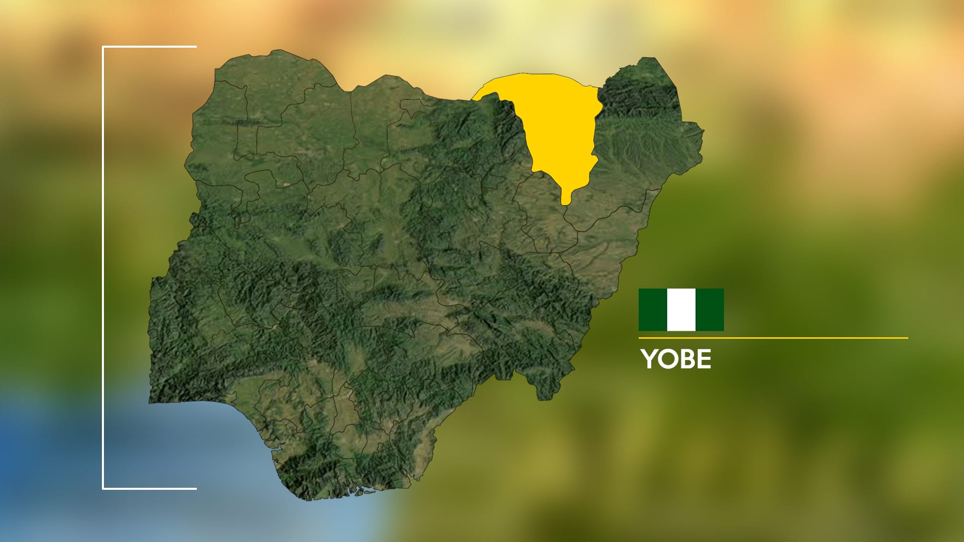 Yobe State political map illustration