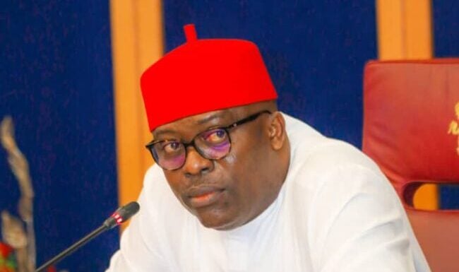 Governor Siminalayi Fubara during the swearing-in ceremony of new appointees in Rivers State