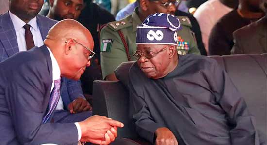 President Bola Ahmed Tinubu and Minister Nyesom Wike