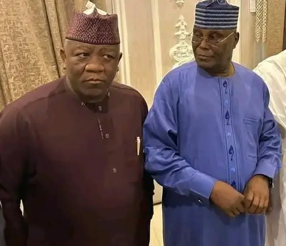 Atiku Abubakar and Abdulaziz Yari during their meeting in Abuja