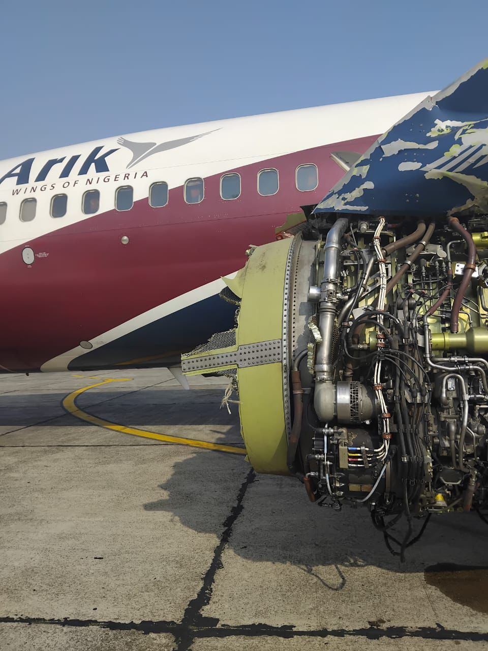 An image related to NSIB's investigation of the Arik Air flight