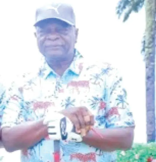 Prince Olagunsoye Oyinlola during the golf tournament celebrating his 75th birthday