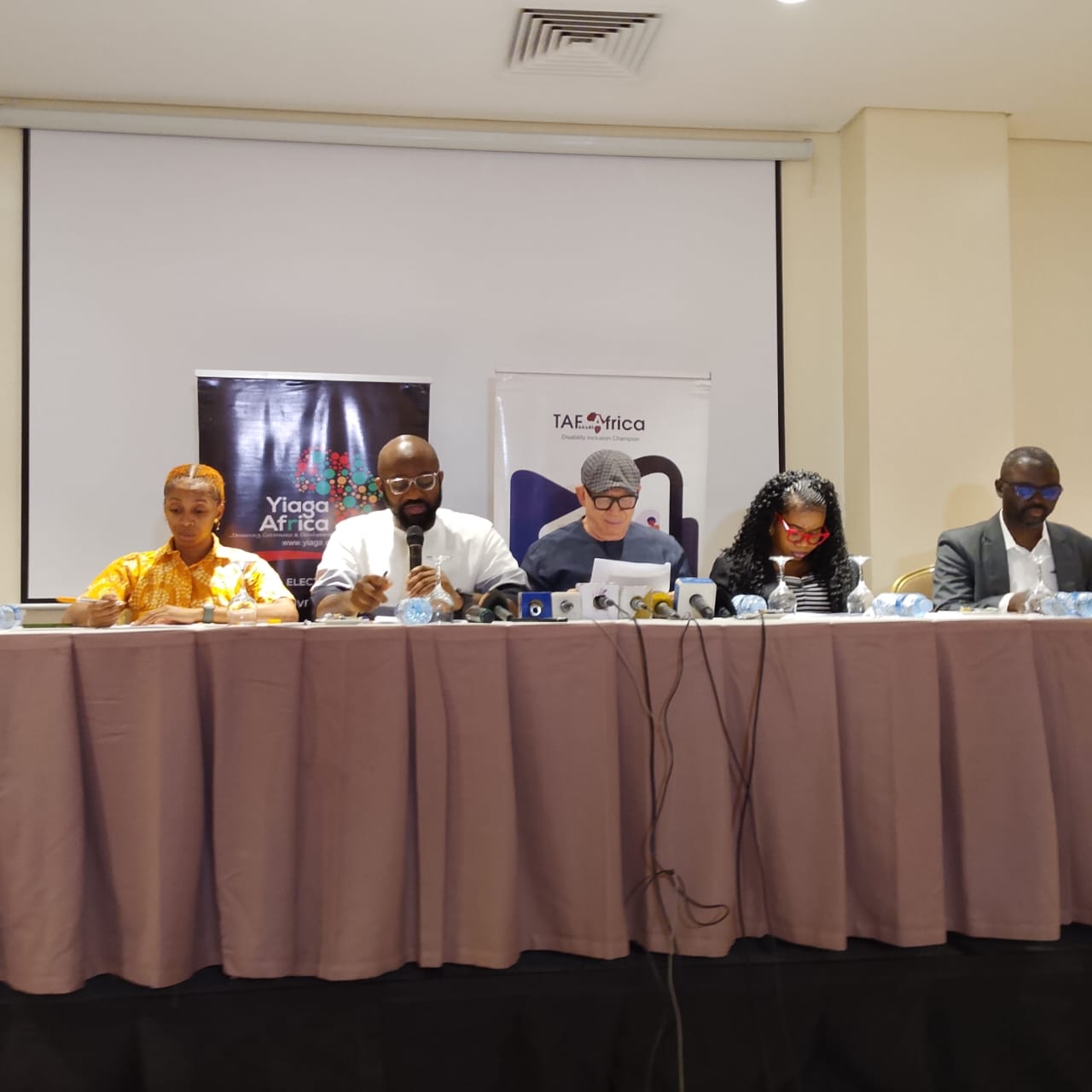 Group of Civil Society Organisations during a press conference