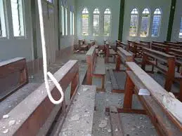 St John Catholic Church in Benue State, scene of the kidnapping incident.