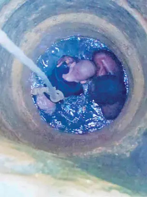 View of a well that has been identified as dangerous in Kano