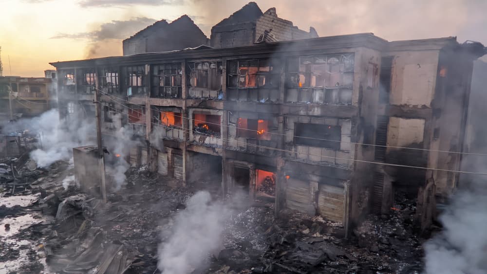 Fire outbreak at Kano's Singer Market