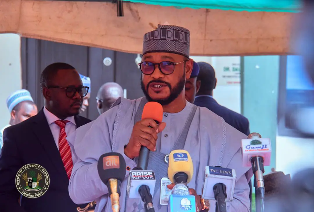 Governor Dauda Lawal discussing education initiatives in Zamfara