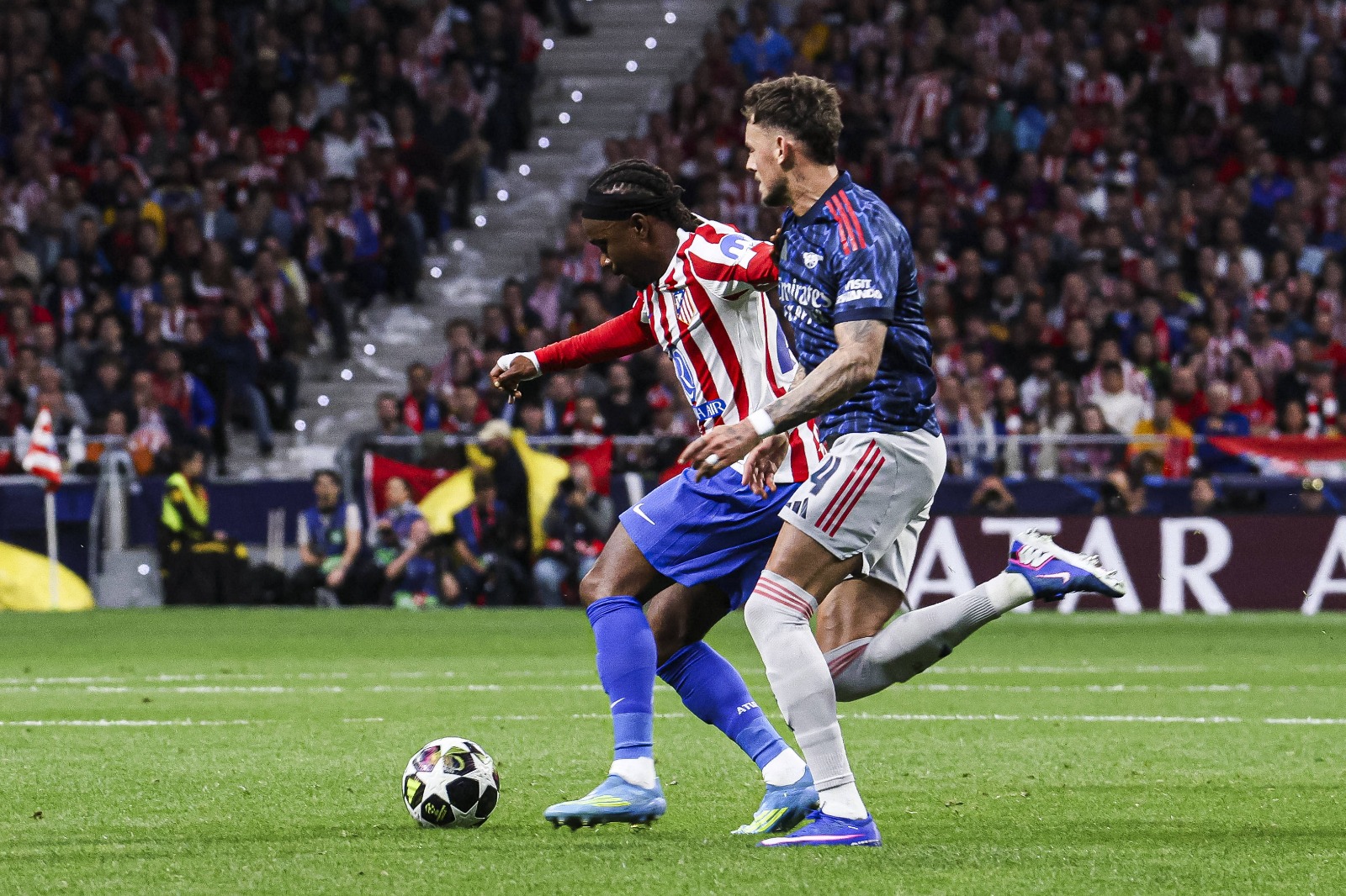Ademola Lookman in action during the match.