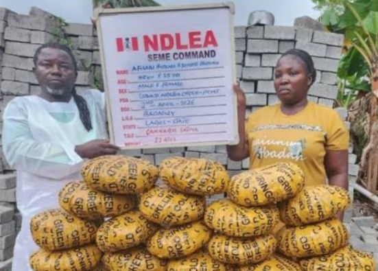 Illustration of a pastor and his wife related to a drug arrest.