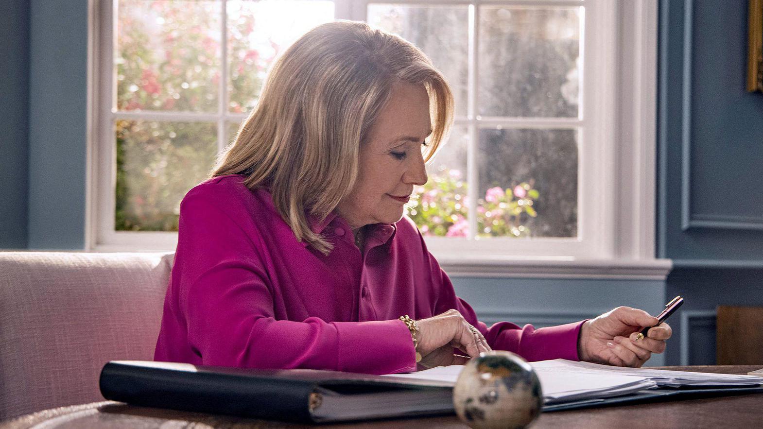 Hillary Clinton speaking at a forum