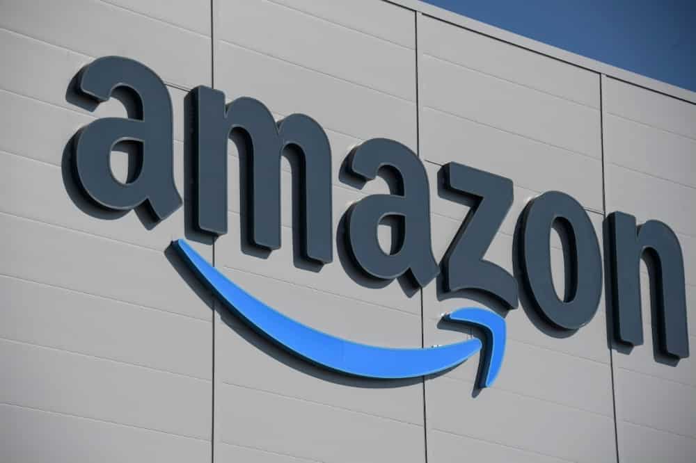 Amazon logo displayed on a screen