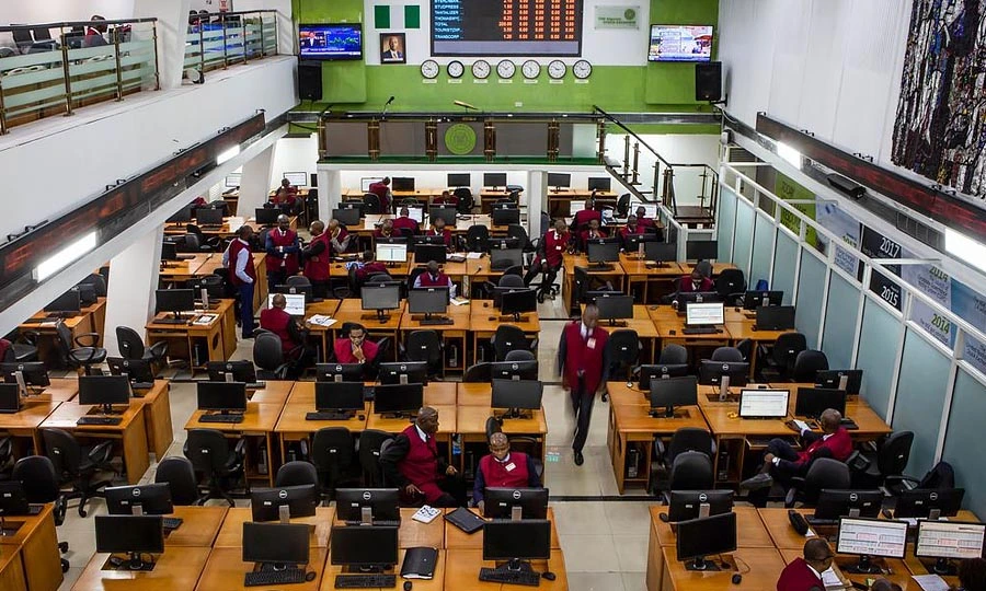 A representation of the trading at the Nigerian Exchange Limited (NGX)