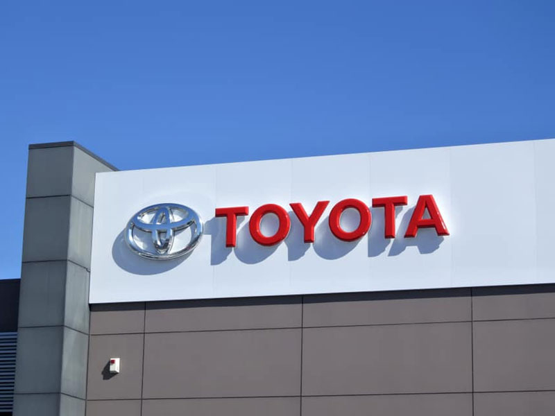 Image of Toyota's logo showcasing the brand's identity