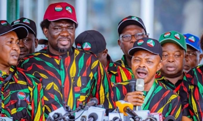 Nigeria Labour Congress (NLC) and Trade Union Congress (TUC) members during a meeting of the National Minimum Wage Committee.