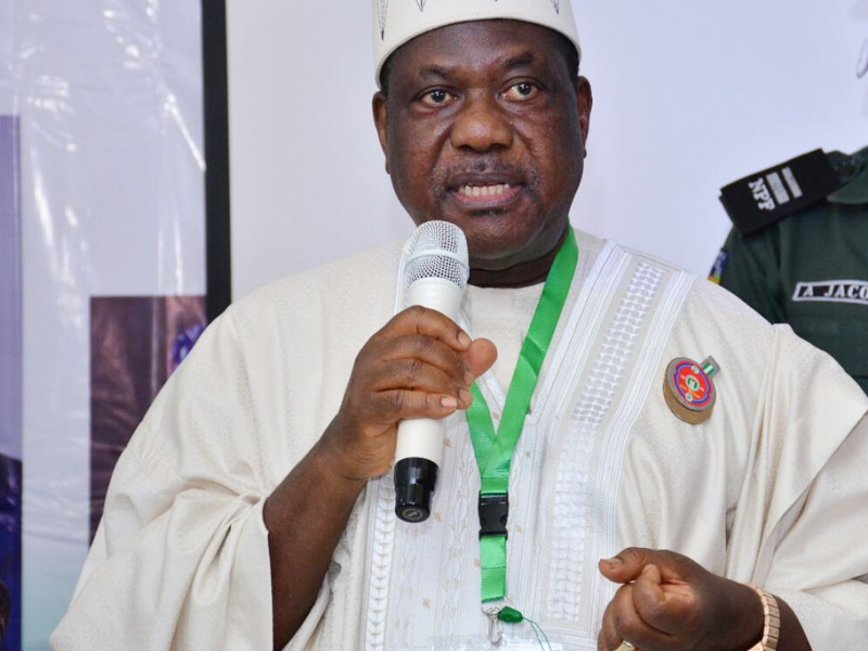 Secretary to the Government of the Federation (SGF), Senator George Akume, at the inauguration of the PenCom board.