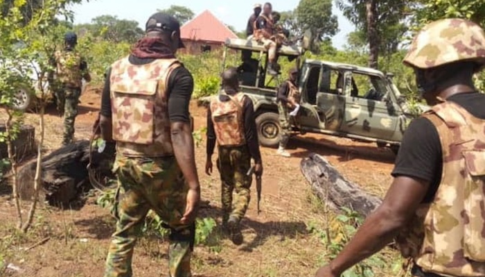 Nigerian troops on an operation, possibly related to drug busts or counter-insurgency efforts.