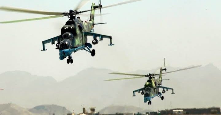 NAF aircraft conducting airstrikes during the operation in Sambisa Forest