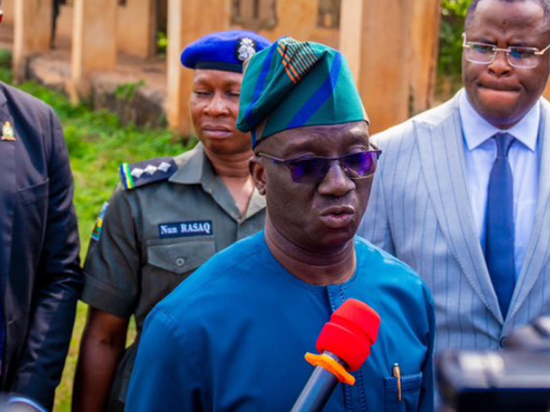 Governor Okpebholo during a public address