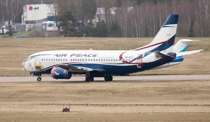 Air Peace aircraft at the airport