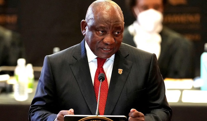 President Cyril Ramaphosa addressing the nation