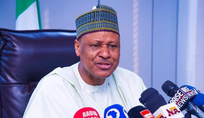 Mohammed Idris, Nigeria's Minister of Information, during a press conference.