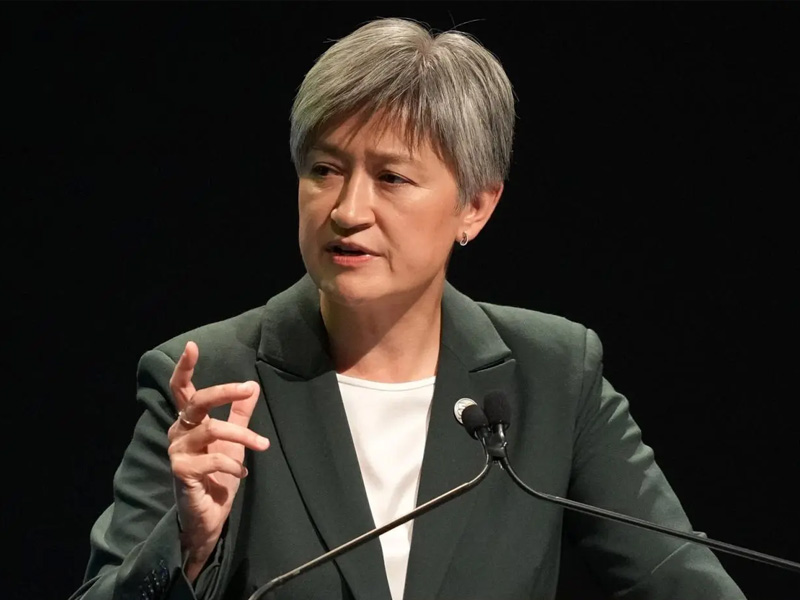 Penny Wong, Australia's Foreign Minister, during a press conference.