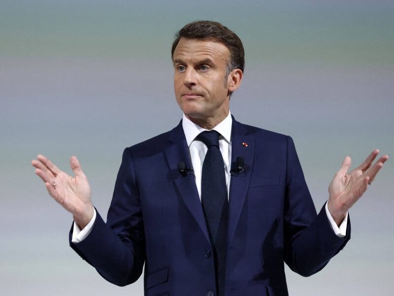 Emmanuel Macron at the Ile Longue naval base