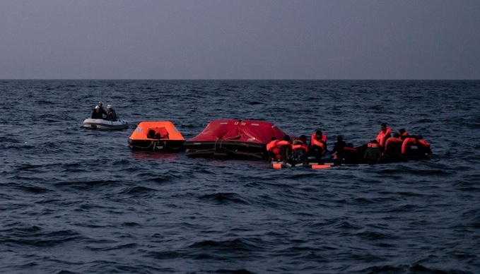 Rescue operation following a migrant shipwreck off the coast of Tunisia