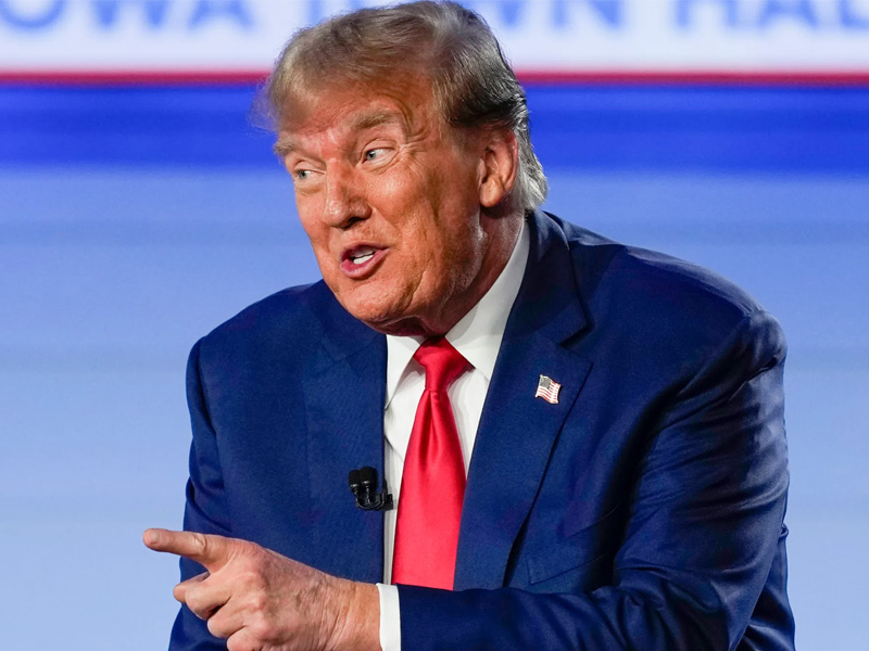 Donald Trump speaking on immigration policies