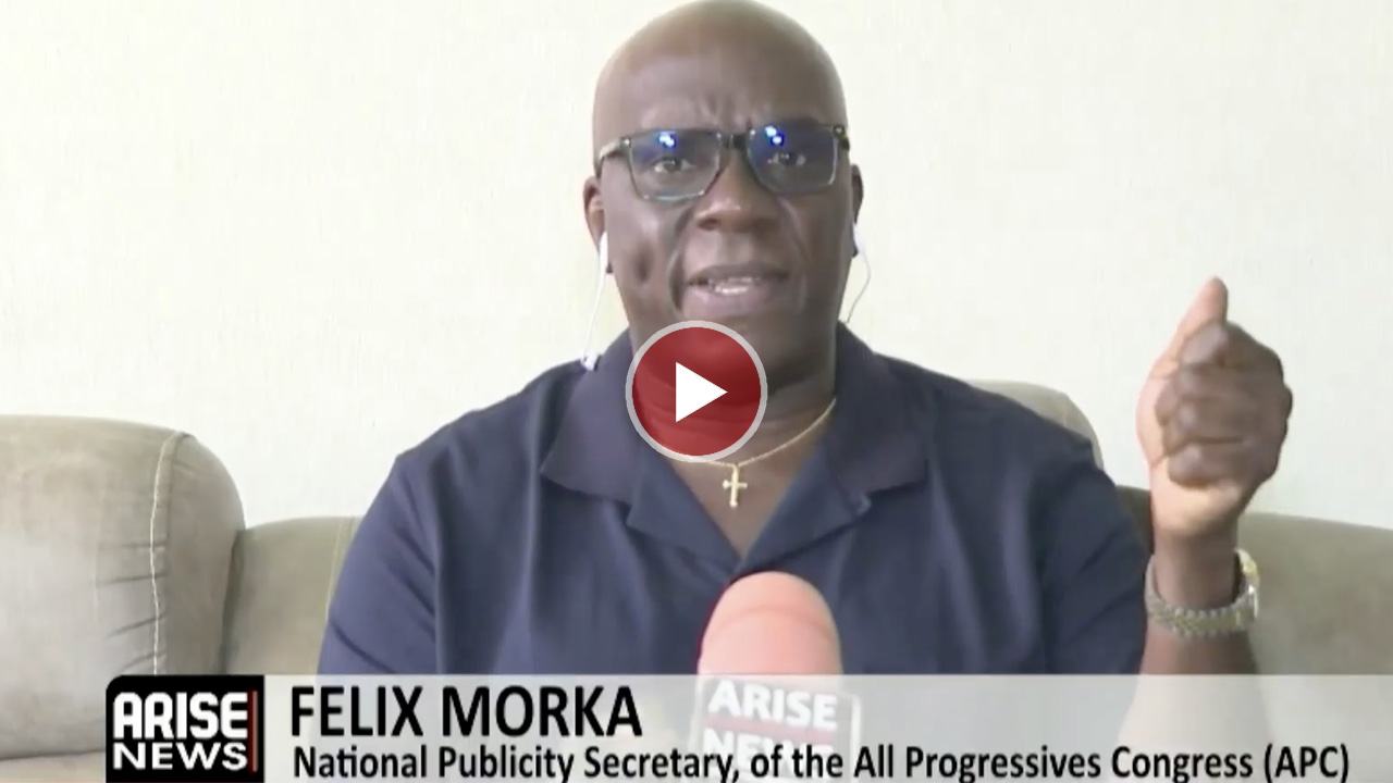 Felix Morka speaking during an interview on ARISE News