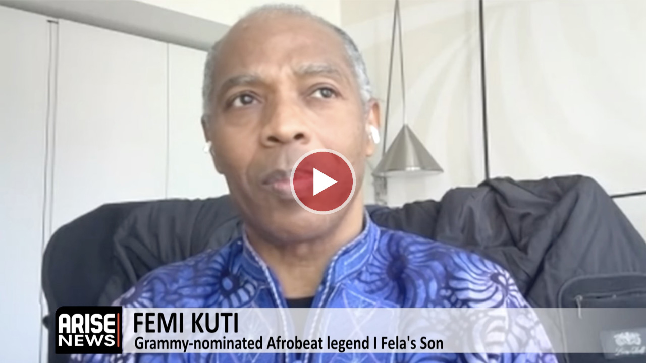 Femi Kuti during an interview discussing his father's legacy