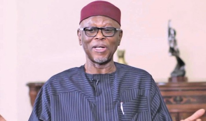 Chief John Odigie Oyegun during a public address