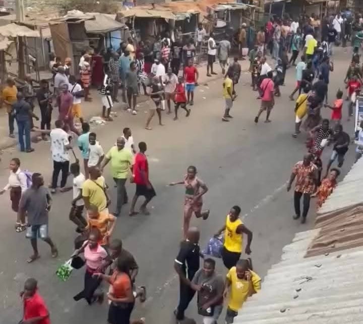 Protesters gathered at Onitsha Main Market against the closure order