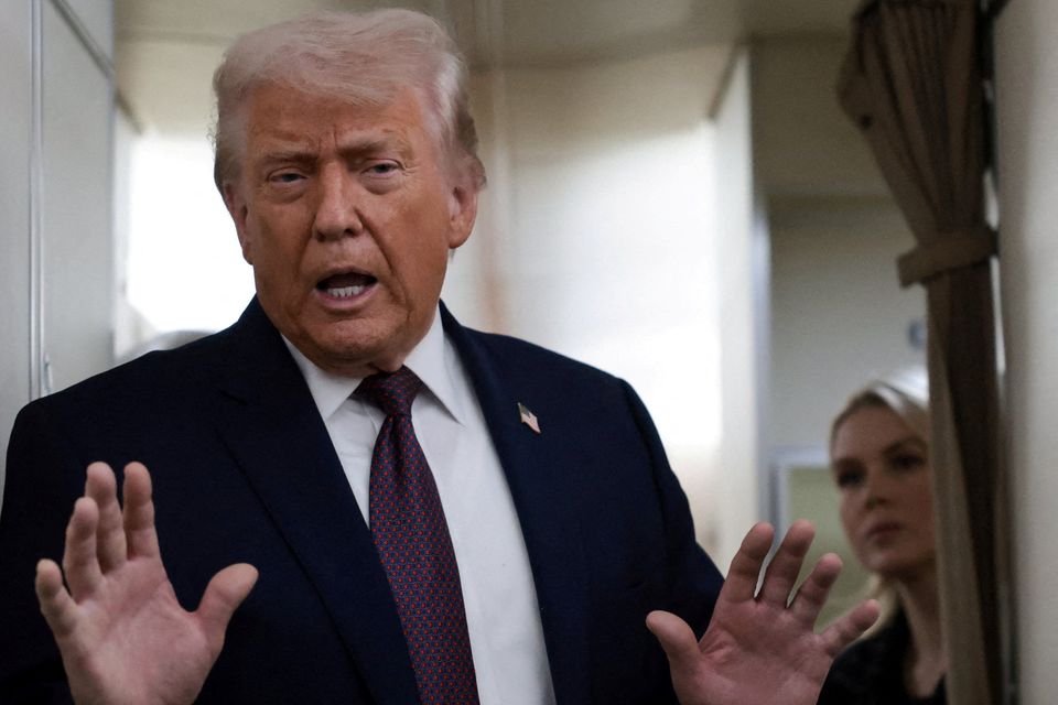 President Donald Trump addresses the media amidst the Minneapolis immigration crisis