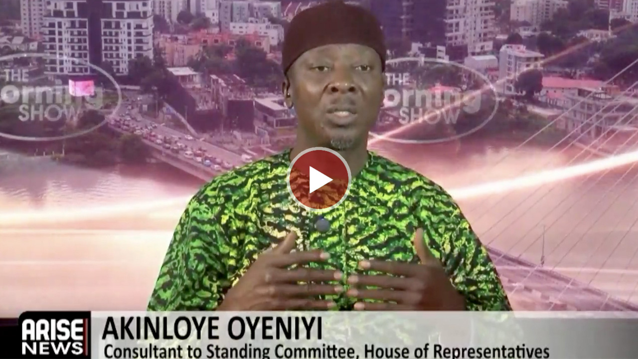 Akinloye Oyeniyi in a video interview