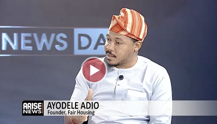 Ayodele Adio speaking about the housing crisis in Lagos