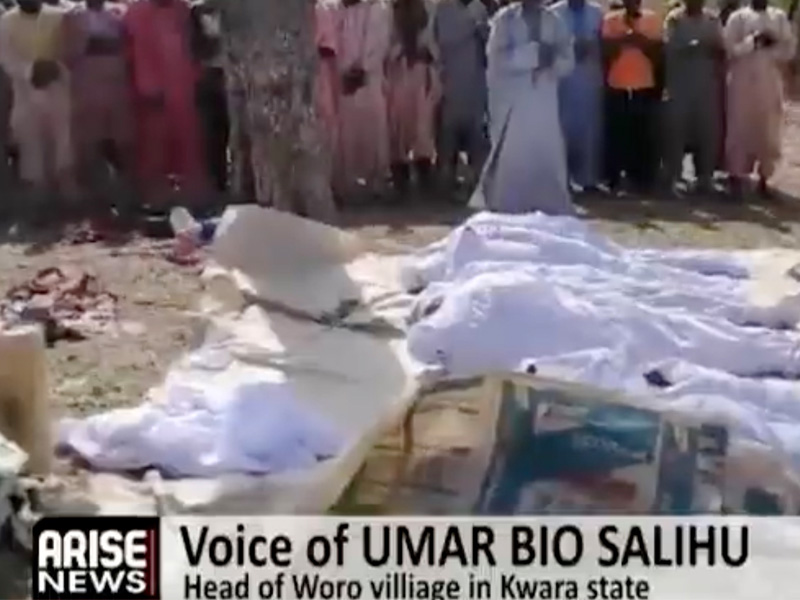 Umar Bio Salihu, the head of Woro village, speaks during an interview about the recent attack on his community in Kwara State.