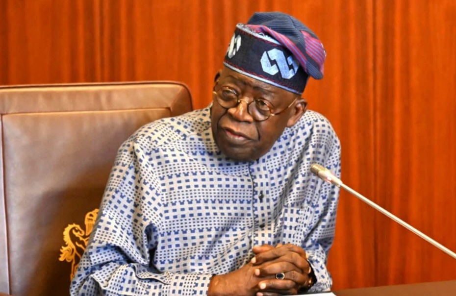 President Bola Tinubu speaking at an event