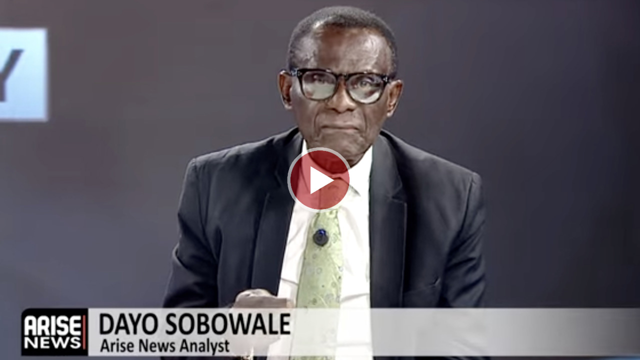 Dayo Sobowale during a television interview.