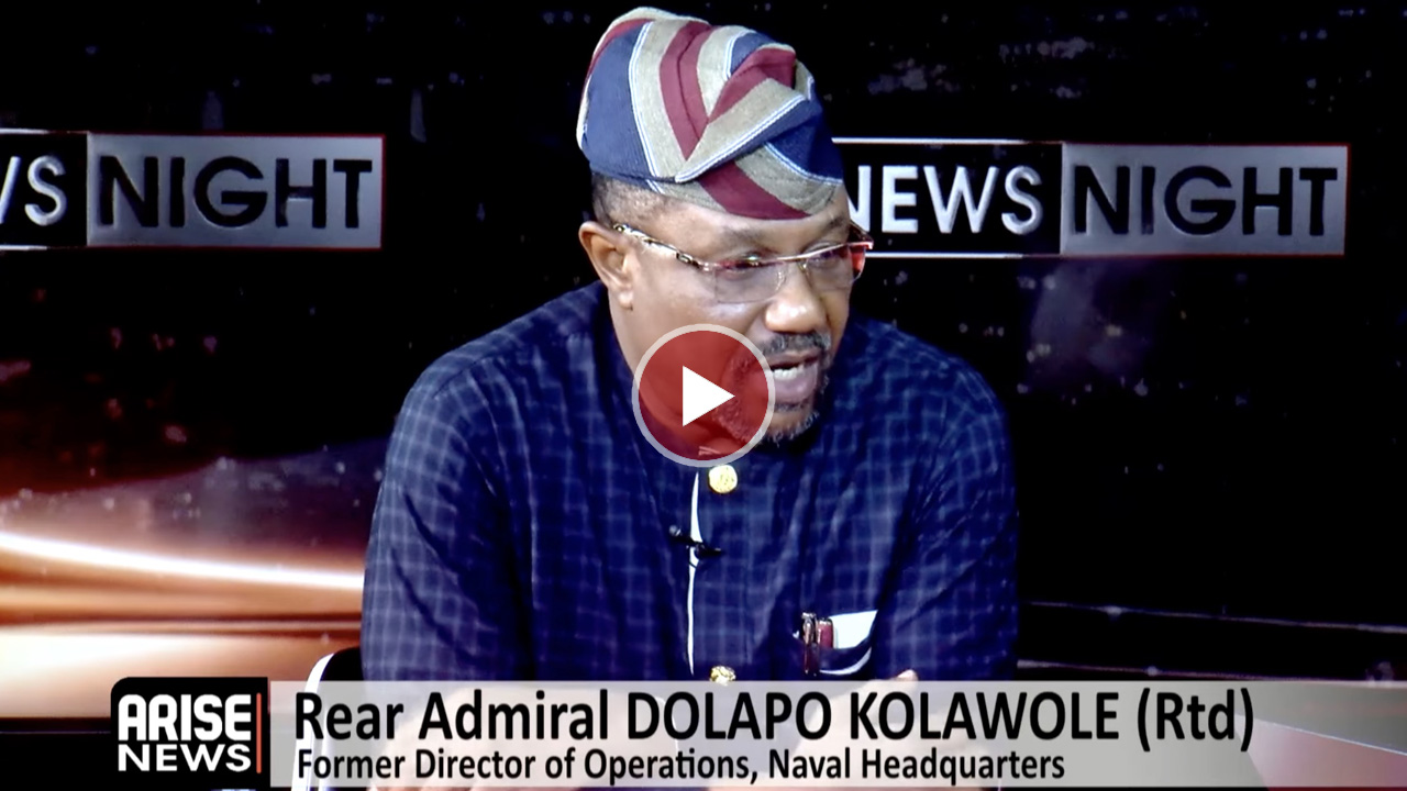 Rear Admiral Dolapo Kolawole (retd) speaking during an interview.