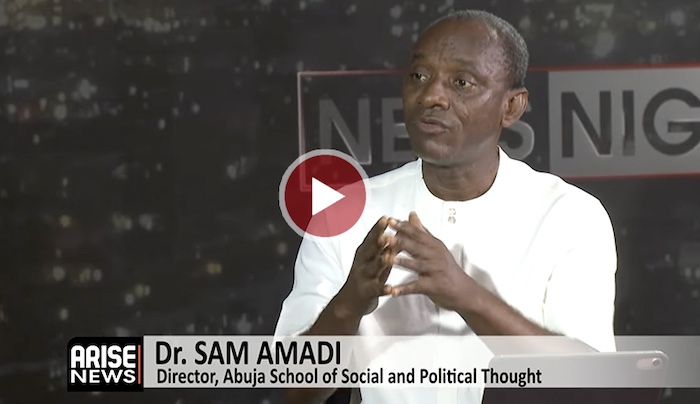 Dr. Sam Amadi speaking during an interview