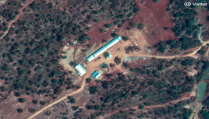 A satellite image reportedly showing the training camp for Sudan's RSF fighters in Ethiopia.