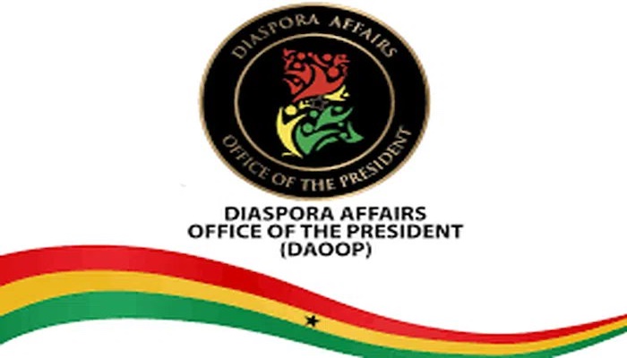 Image depicting the Ghanaian flag alongside visuals of diverse people representing African descent.