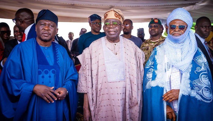 President Bola Tinubu during the project inauguration in Adamawa State