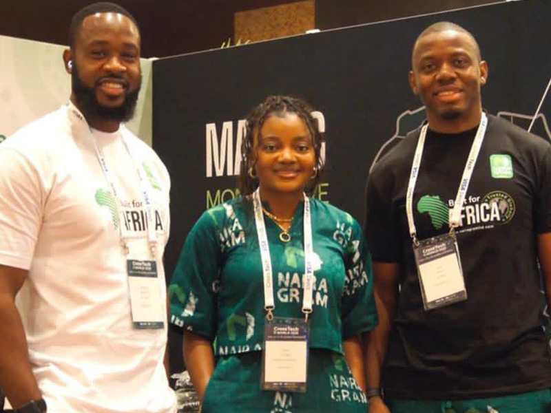 Team members of Nairagram celebrating their commercial paper issuance success.