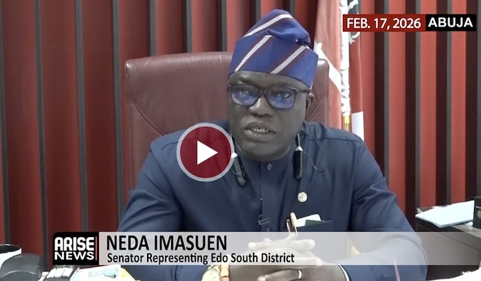 Senator Neda Imasuen speaking