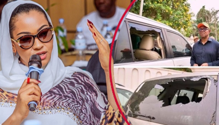 Peter Obi speaking and receiving support from Nigerians after an incident in Edo State.