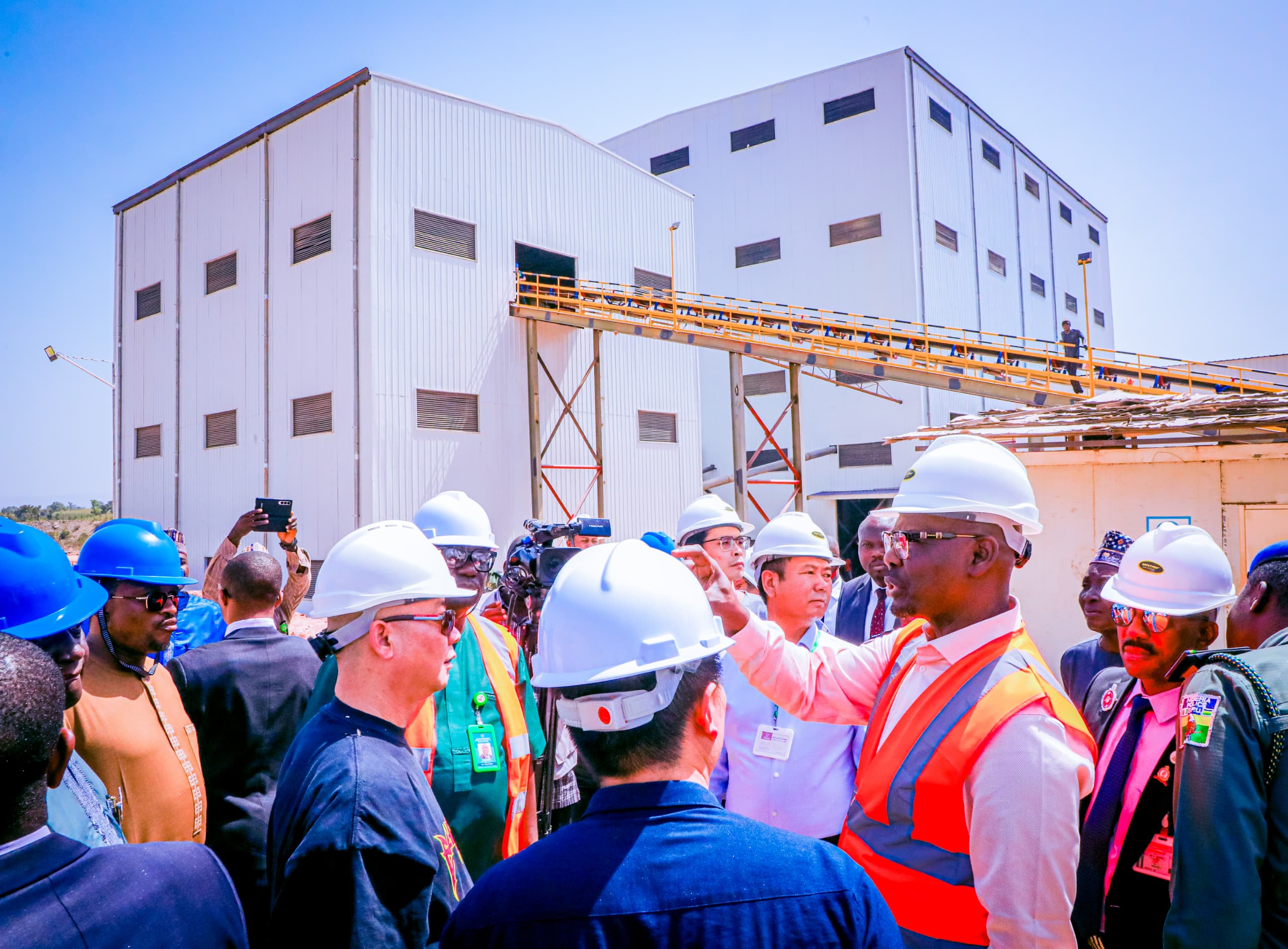 Governor Abdullahi Sule during the groundbreaking ceremony for the Cassava Industrial City in Nasarawa State.