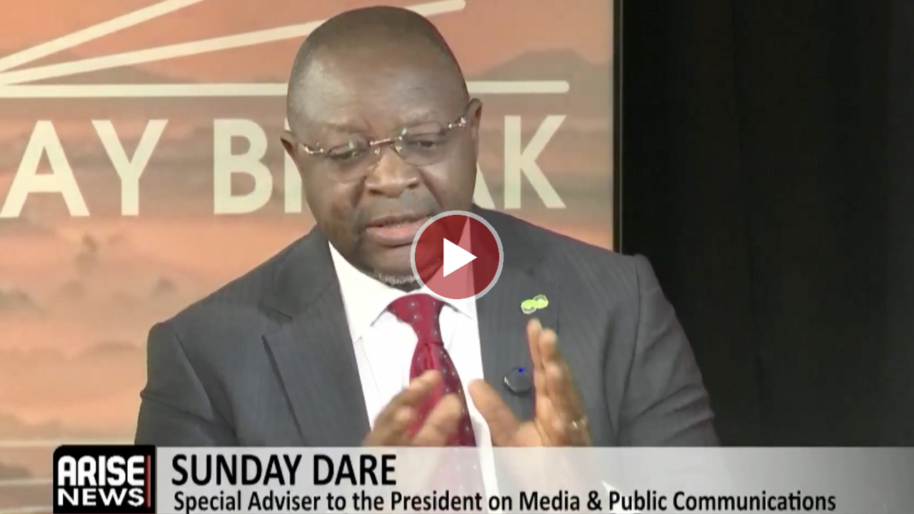 Sunday Dare, Special Adviser to the President, addressing issues on e-transmission of election results.